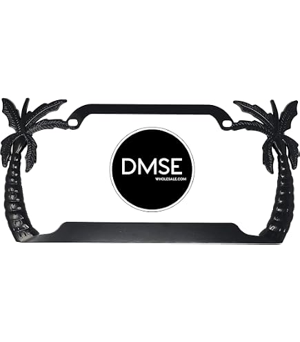2-Pack Chrome Palm Tree License Plate Frames – Stainless Steel, Rust-Proof, Universal Fit