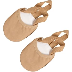 Daydance Half Soles Dance Shoes, Canvas Lyrical Pirouette Ballet Turners Shoes for Girls/Women