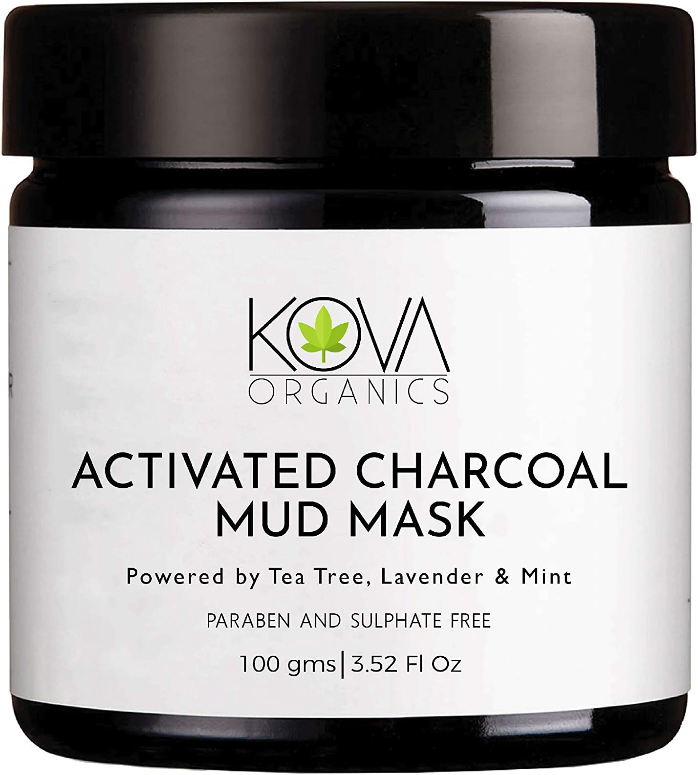 Kova Organics Activated Charcoal Mud Mask, 100 g