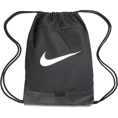 54D Sport Drawstring Gym Backpack - Water-Resistant Polyester, Black, One Size (42x47cm)