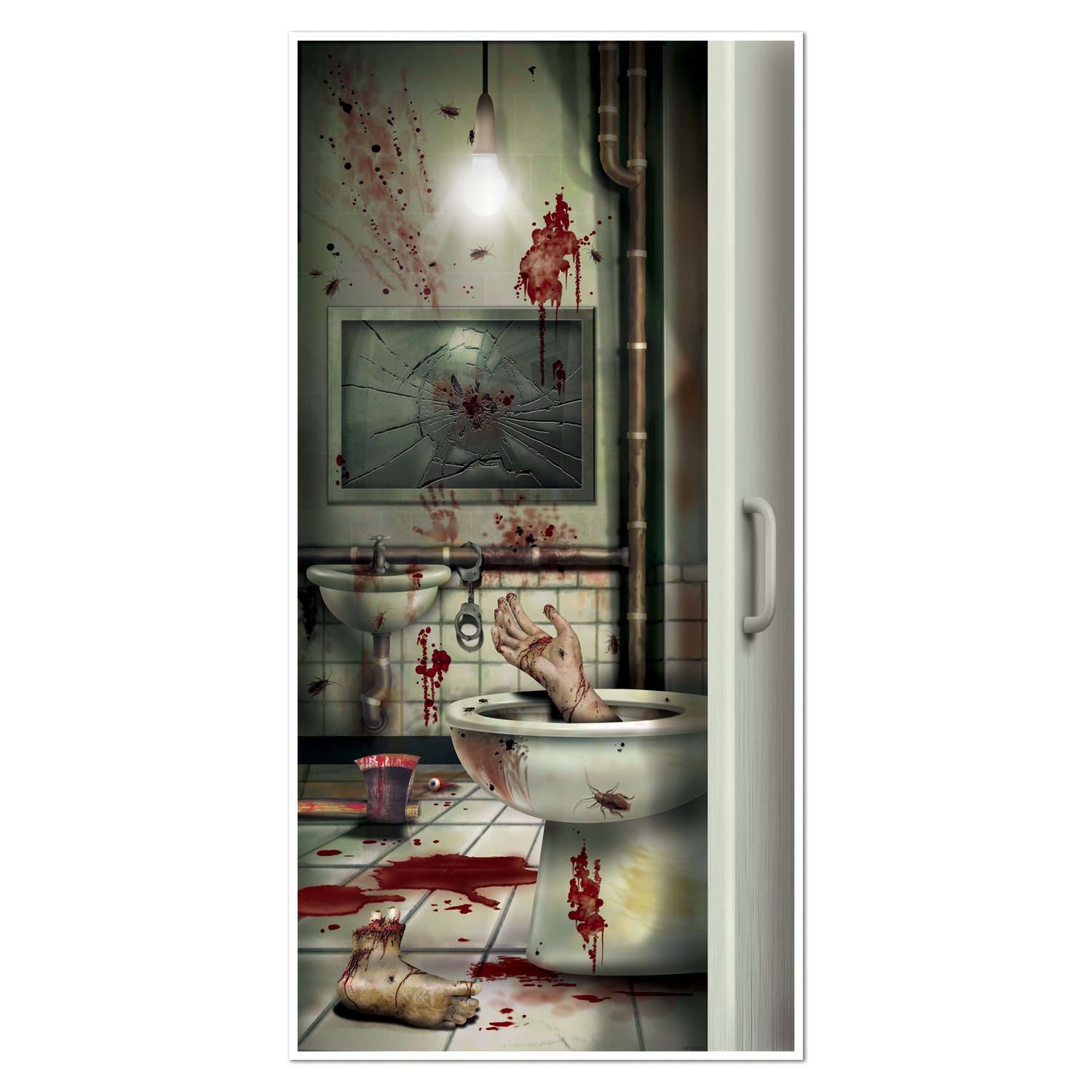 Beistle Creepy Crapper Restroom Door Cover