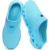 Jakcuz Men Slip On Mules Lightweight Open Back Sneakers Breathable Walking Shoes