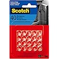 Scotch SP951-NA Bumpers and Door Stops, 1/2" Round, Clear, 40 Count