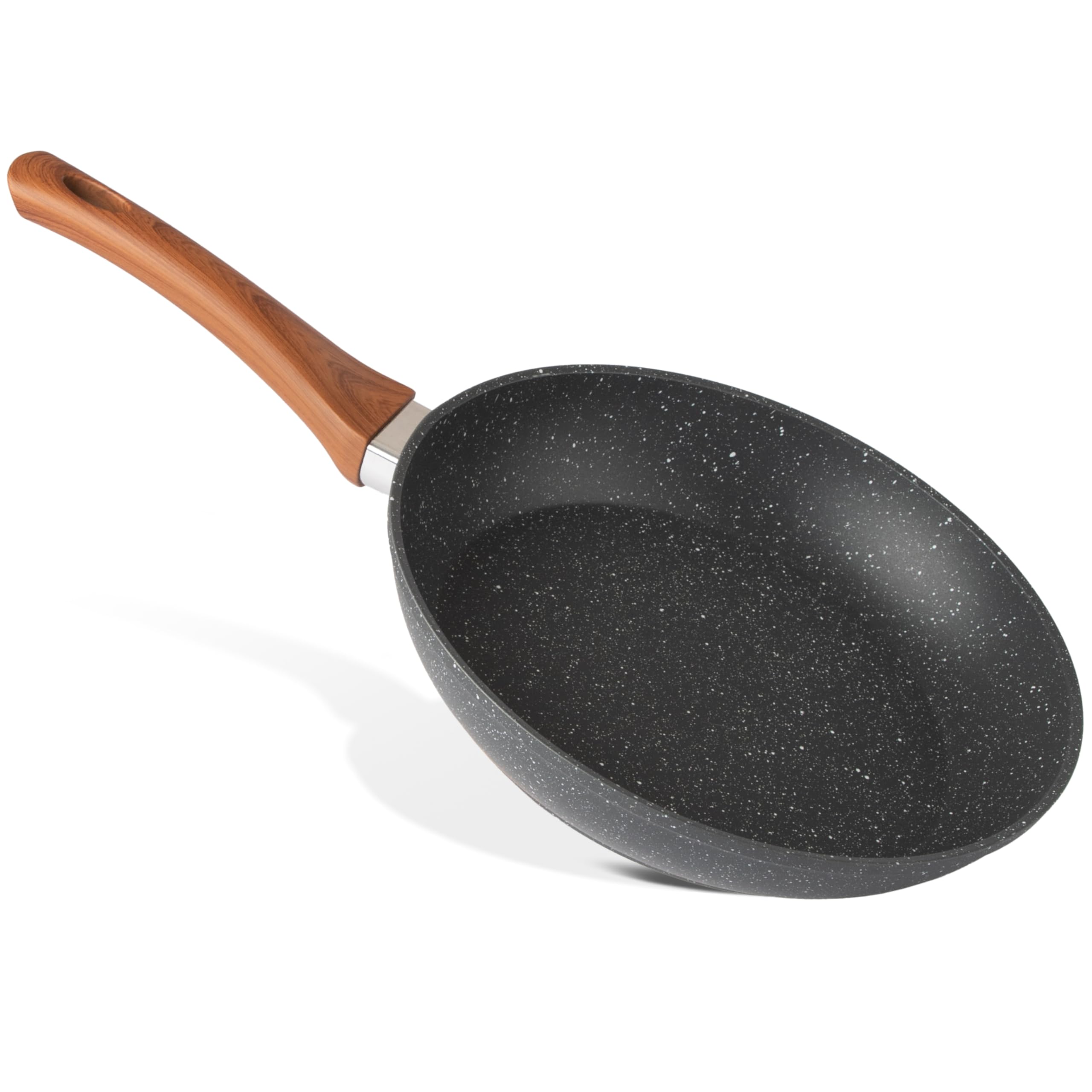 nuovva Non Stick Frying Pan - Induction Frying pan nonstick - Kitchen Chefs Pan Cookware - Marble, 18cm