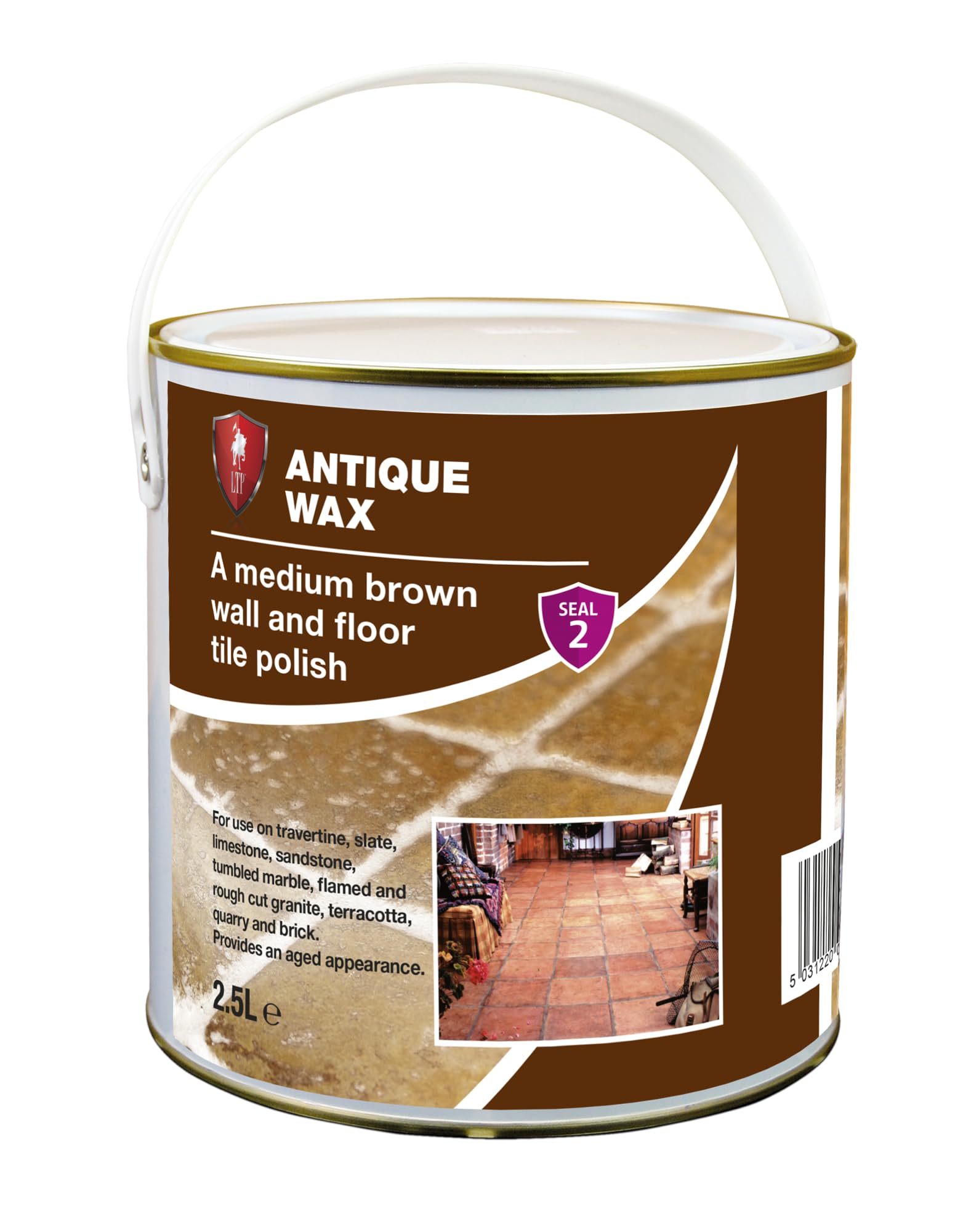 LTP Antique Wax | Medium Brown Wax for Ageing Quarry Tiles, Terracotta and Natural Stone Floors | Provides an aged appearance - 2.5Litre