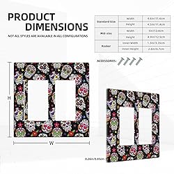 Dead Sugar Skull Double Rocker Wall Plate