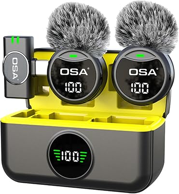 Microfono Lavalier per iPhone15/16 e Android, mini microfono a spina USB-C, senza fili, batteria 40 ore per registrazioni video, interviste, podcast, YouTube, Vlog