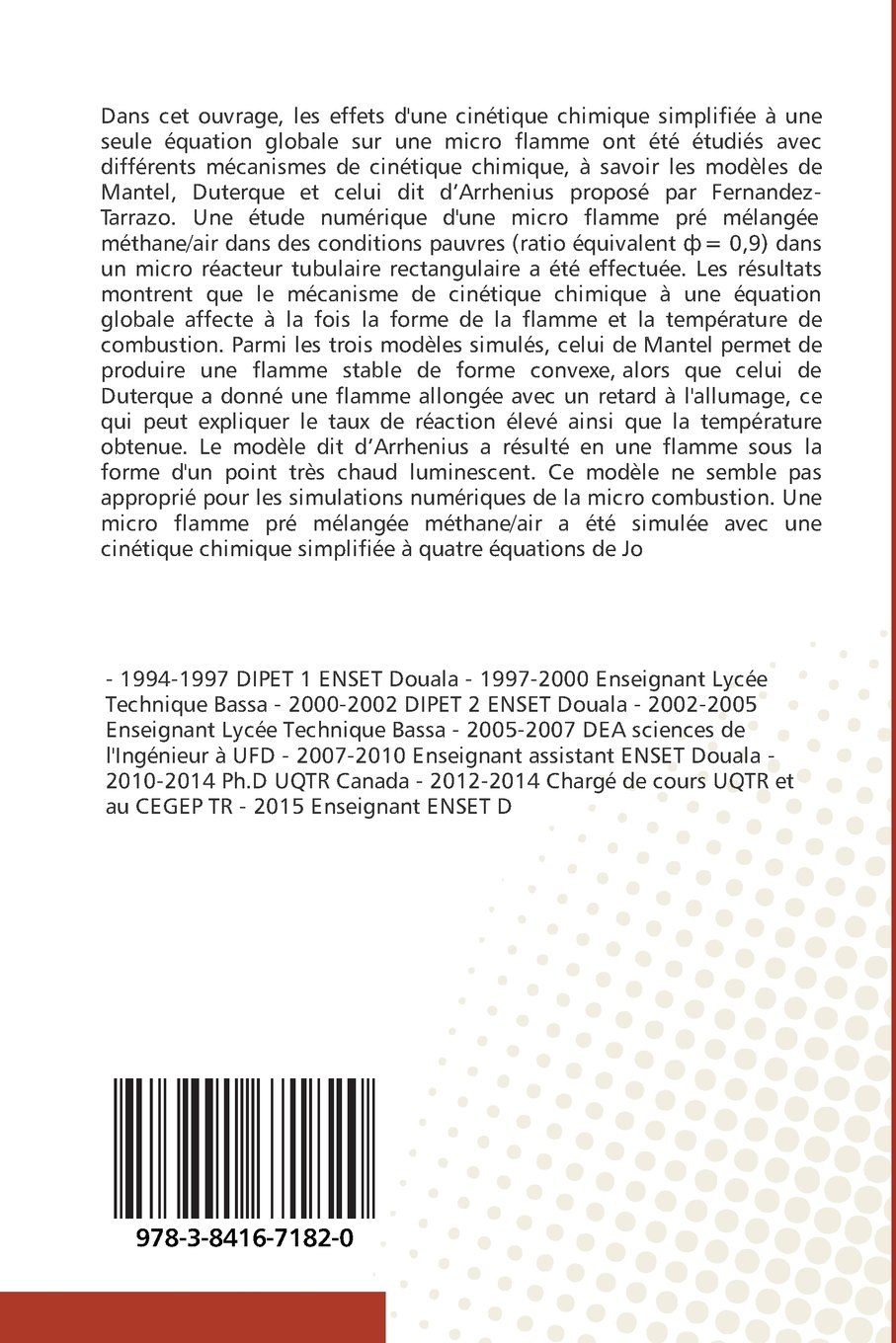 Modelisation des flammes et des polluants en micro combustion