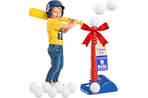 ToyVelt TBall Set for Kids 3-5, TBall Set Comes with 9 Balls, Best Toys Toys & Games, Ideal Tee Ball Set Birthday Gift for Boys and Girls, Great for Toddlers