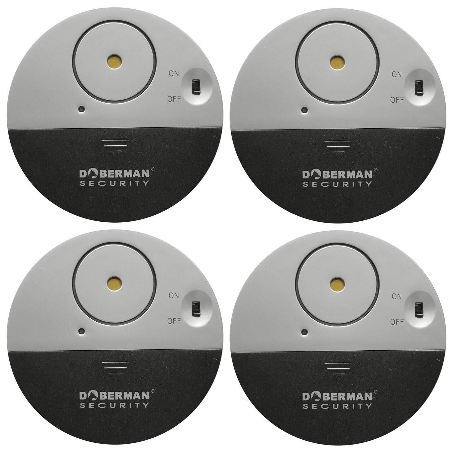 WER Doberman Security Slim Loud 100dB Alarm and Vibration Sensors-Modern & Ultra-Thin Design Compatible with Home, Office, Dorm Room or Even RVs