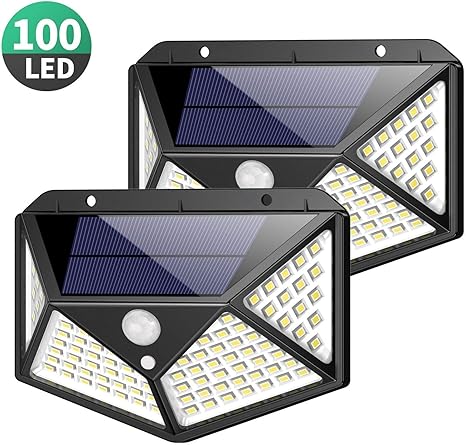 2 x lamparas luz solar luces solares