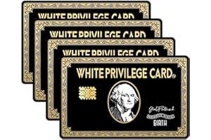GENERIC 4 Pcs White-Privilege_Card Skin | Debit Card Stickers, Credit Card Skins, Bank Card Protectors | Anti-Bubble, Anti-Wrinkle, Slim Fit Cover for Credit, Debit, and Transportation Cards