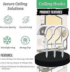 Etoolia 30 Pcs Ceiling Hooks for Hanging