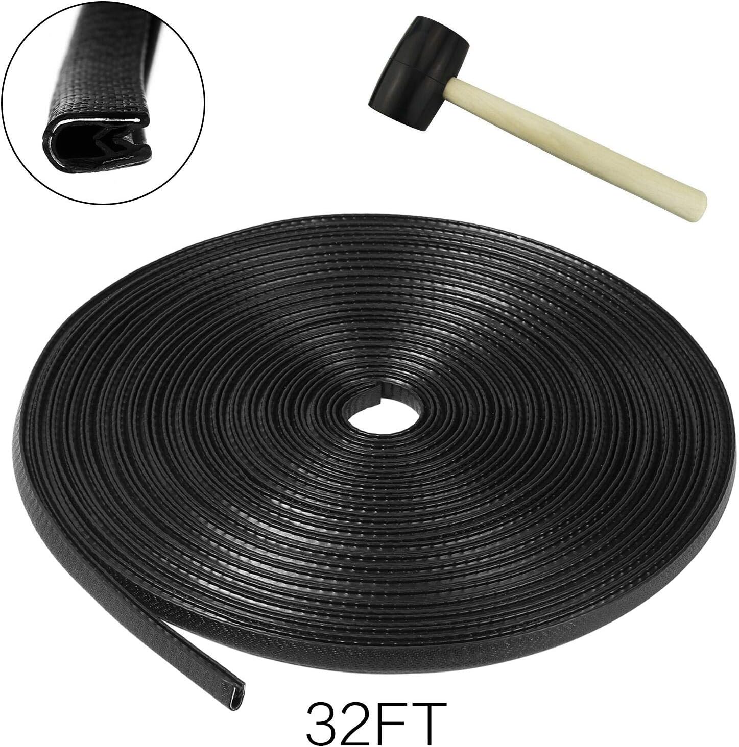Chain Peak Car Door Edge Guards, Guard Trim Door Side Molding Rubber Seal Protector (32ft)