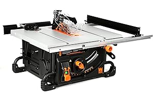 Wen TT1015 15-Amp 2 HP 10-Inch Industrial Benchtop Jobsite Table Saw, Black