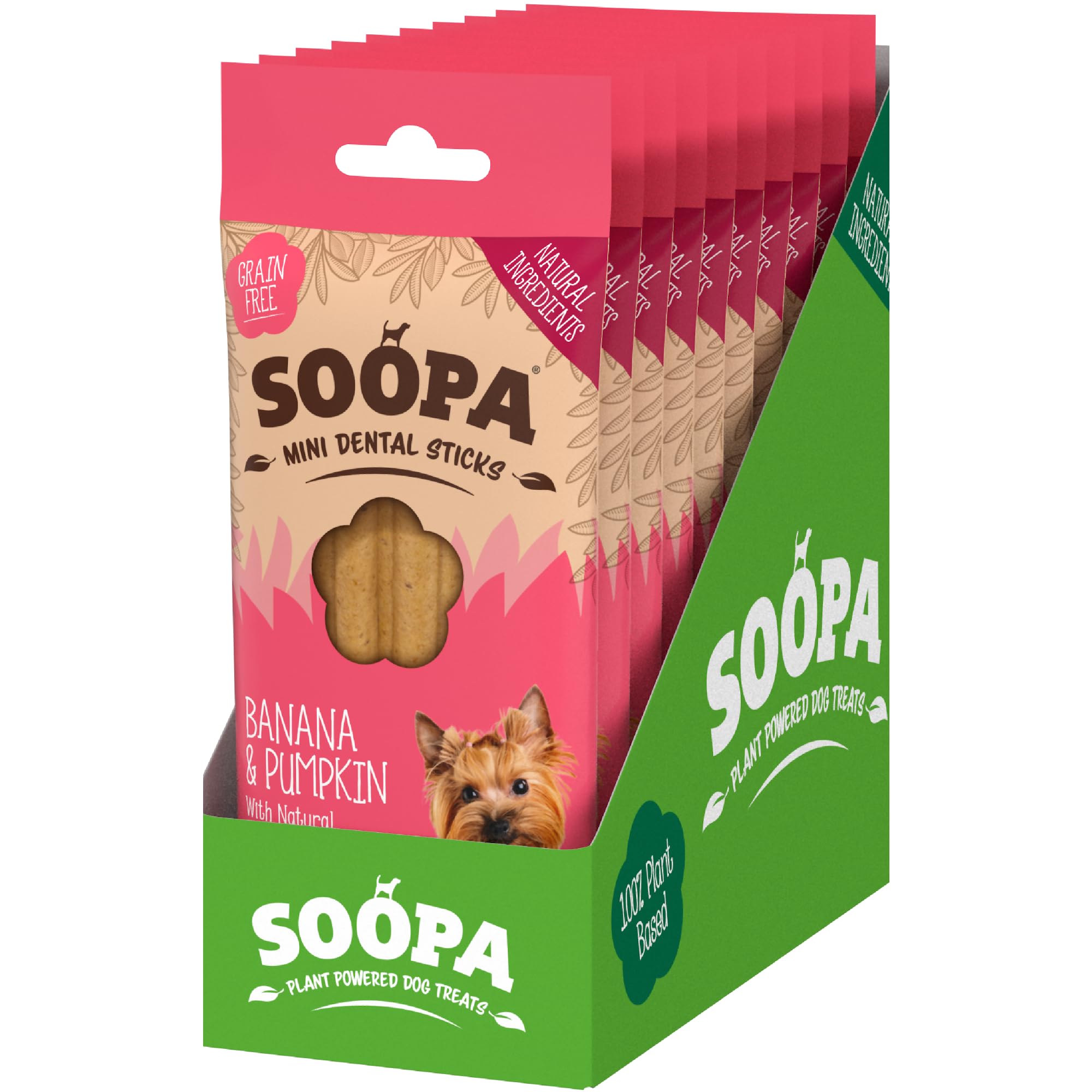 10 Pack Soopa Mini Dog Dental Sticks
