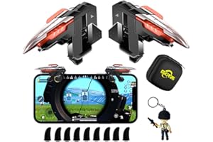 Mikirini 13 in 1 PUBG Mobile Controller Combo Kits, Mobile Phone L2R2 4 Triggers for PUBG/Call of Duty/Apex, Aim & Fire Trigger for iPhone & Android Phones