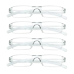 LifeArt 4 Pairs Reading Glasses, Blue Light