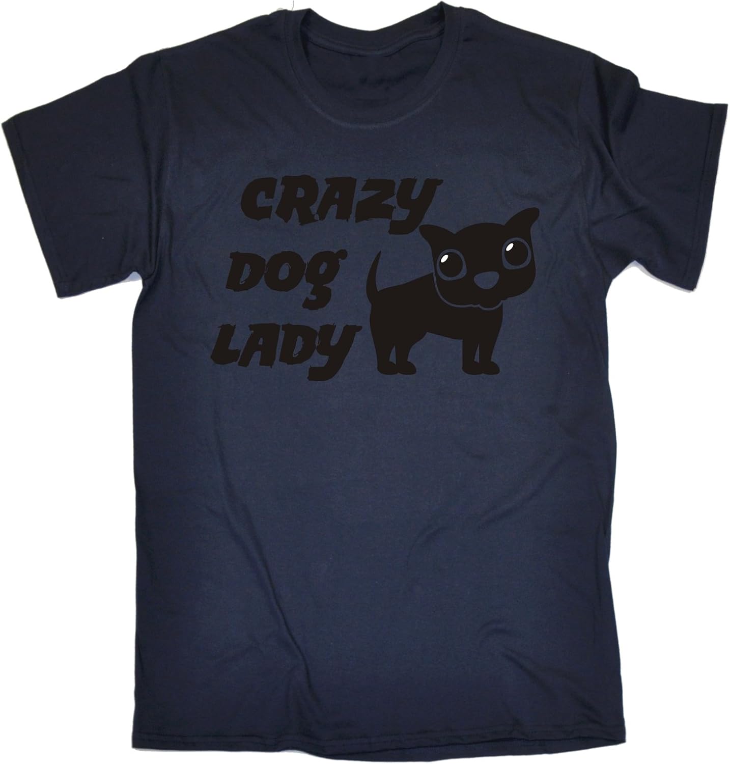 Funny Novelty Men's Crazy Dog Lady TShirt Amazon.co.uk Clothing
