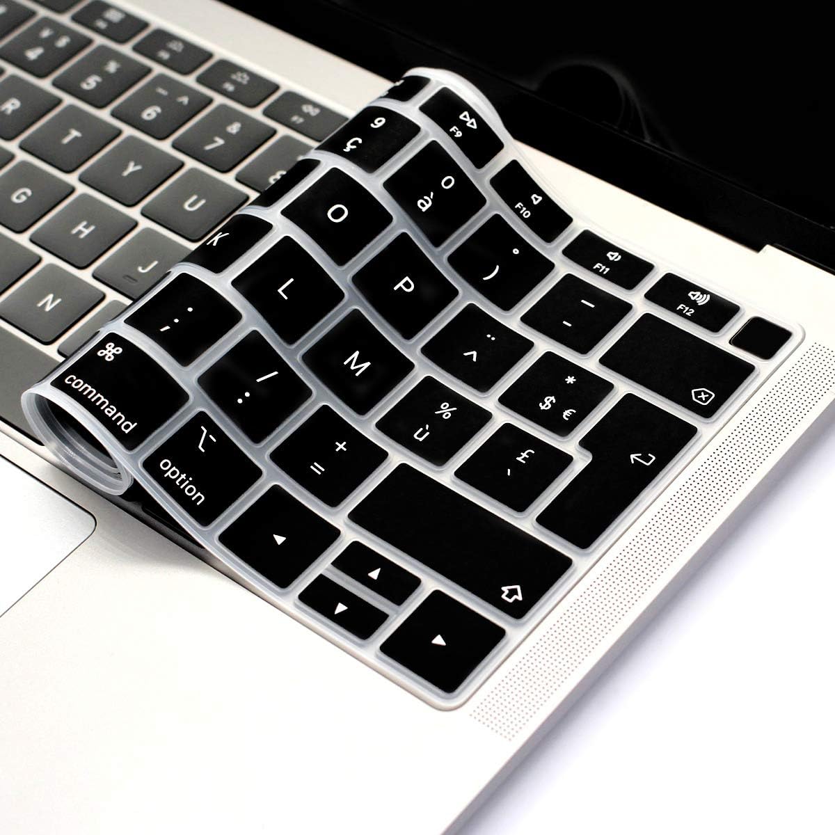 MMDW AZERTY French Language Keyboard Cover Compatible with MacBook Air 2018 Release 13.3 inch A1932 with Retina Display and Touch ID Silicone Soft Protector,European Version - Image 5