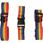 Skillbuilders 3 Piece Replacement Harness Set for Medium Full Support Swing, Rainbow Strap Accessories