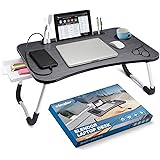 Slendor Laptop Desk Laptop Bed Stand Foldable Laptop Table Folding Breakfast Tray Portable Lap Standing Desk Reading and Writ