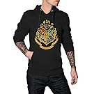 Decrum Mens Harry Potter Hogwarts Hoodie - Black Mens Pullover Hoodie | Hogwarts Black,XXL