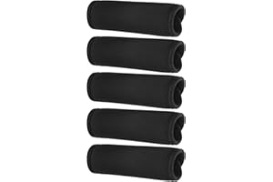 DECHOUS Weightlifting Dumbbell Handle Grips 5Pcs Cushioned Barbell Covers, Black Soft Padding for Workout