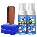 Car Interior Foam Cleaner,Powerful Stain Eliminator car interior cleaner Car Carpet,Clean Cars Seat Carpet Upholstery Deep Inside Cleaning Remove Stain from Leather Fabric Vinyl Plastic150ML 2pack