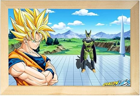Amazon ドラゴンボール リビングルームの装飾絵画現代のミニマリストフレームレス絵画ぶら下げ絵画ソファ背景壁画アニメコミック風景画ギフト 30cm アートフレーム ポスター オンライン通販