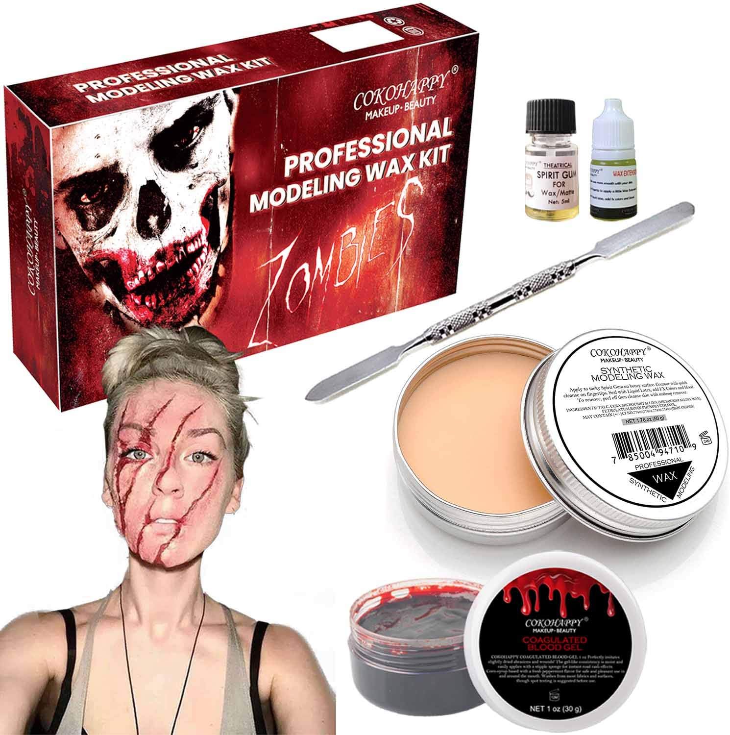 COKOHAPPY Halloween Scar Wax/Fx Blood Kit