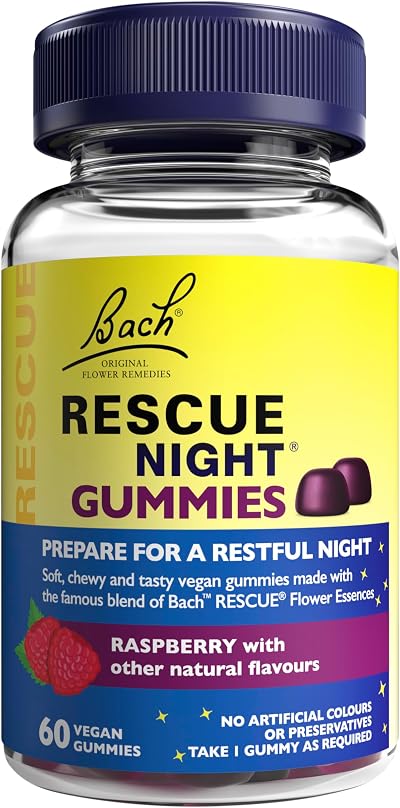 RESCUE Night Gummies Nature Bedtime Support 60 Vegan Raspberry Flavoured