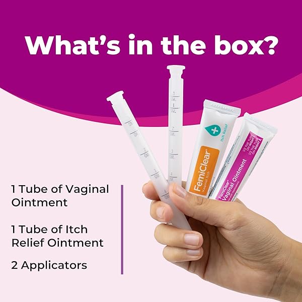 FEMICLEAR 2-DAY DOSE YEAST INFECTION AND ITCH CONTROL OINTMENT, FOR MODERATE TO INTENSE SYMPTOMS, MADE WITH ALL-NATURAL AND ORGANIC INGREDIENTS, PLUS EXTERNAL ANTI-ITCH OINTMENT FOR SOOTHING CARE