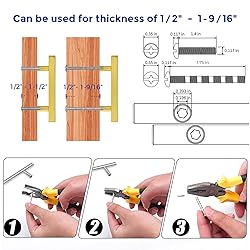 Ravinte 5 Pack Gold Cabinet Handles 3 Inch Brushed