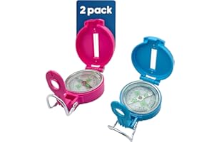 TurnOnSport Lensatic Compass - Hiking & Camping Navigation - Orienteering & Map Reading - Boy Scout & Professional Field Compass