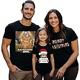 CraftZen Custom Family Christmas T-Shirts Personalized Matching Holiday Tees Santa Claus Party Outfits for Men, Women, Kids & Couples Blue