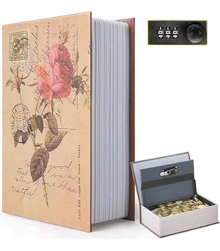Book Safe With Key - Real Paper Diversion Safe For Valuables With 'Love With Your Whole Heart' Cover