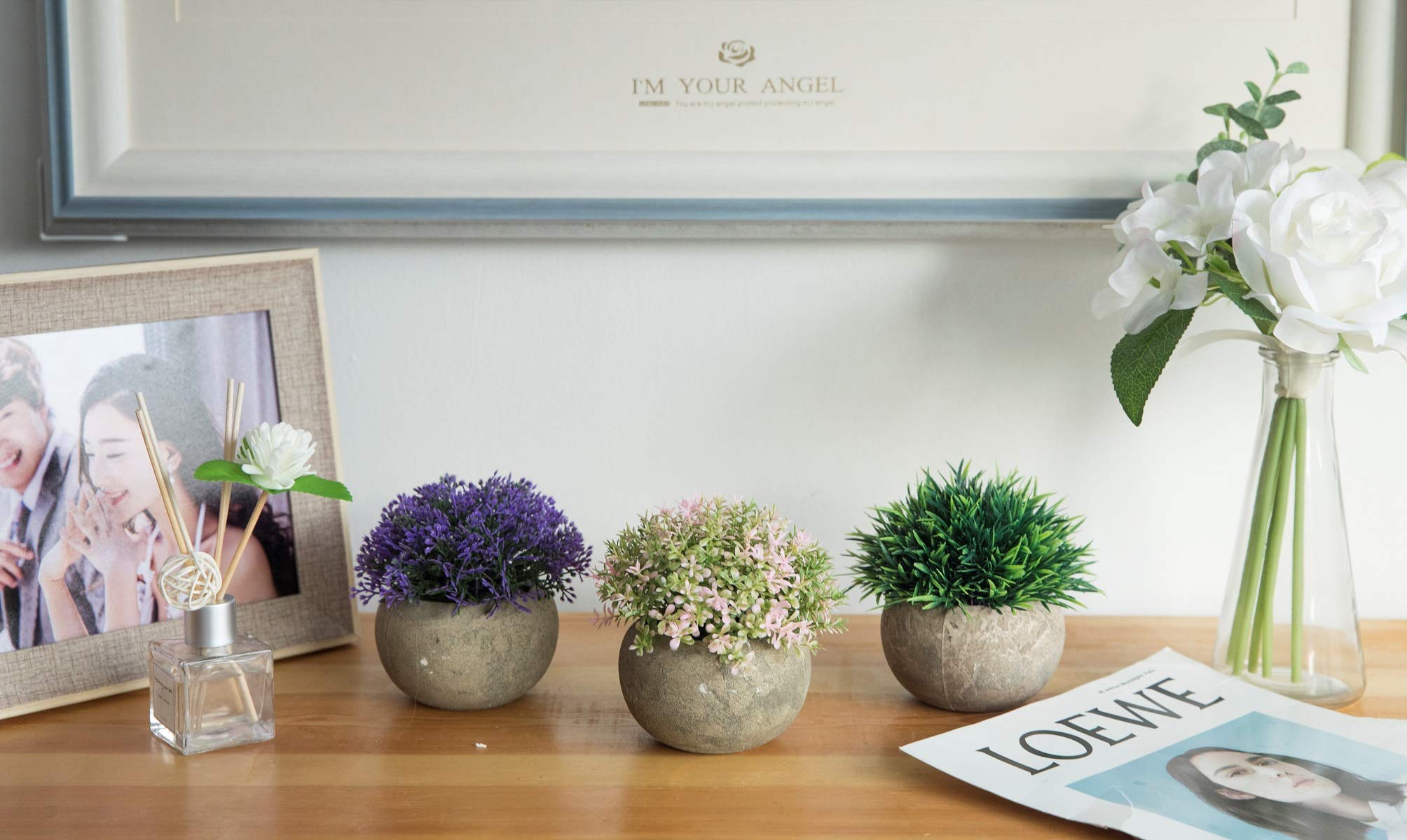 Galleon The Bloom Times 2 Pcs Fake Plants For Bathroom/Home Office