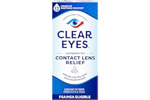 Clear Eyes Contact Lens Relief Eye Drops, 0.5 Fl Oz