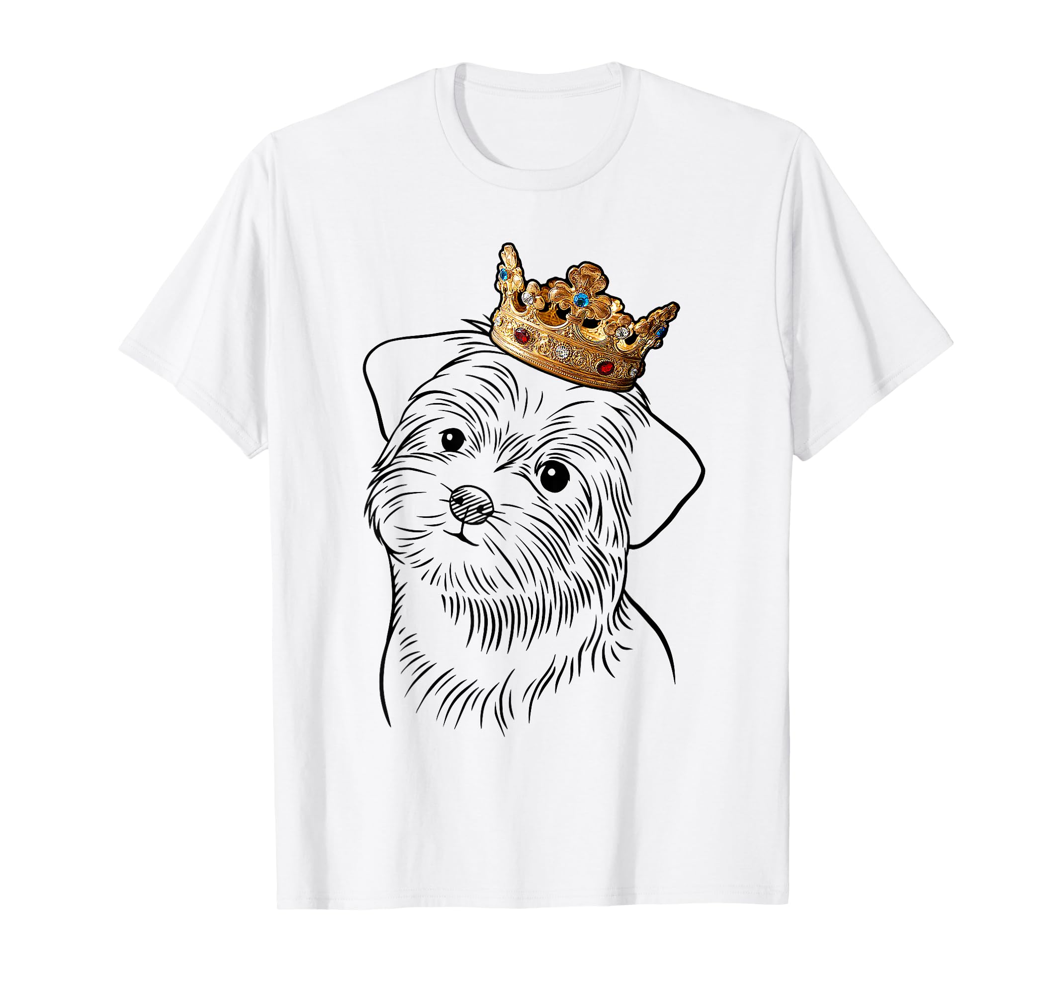 Morkie Dog Wearing Crown T-Shirt
