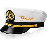 Hercicy Groom Captain Hat Bachelor Party Favors Groom to Be Accessories Boat Captain Hat Gift for Wedding Bridal Shower