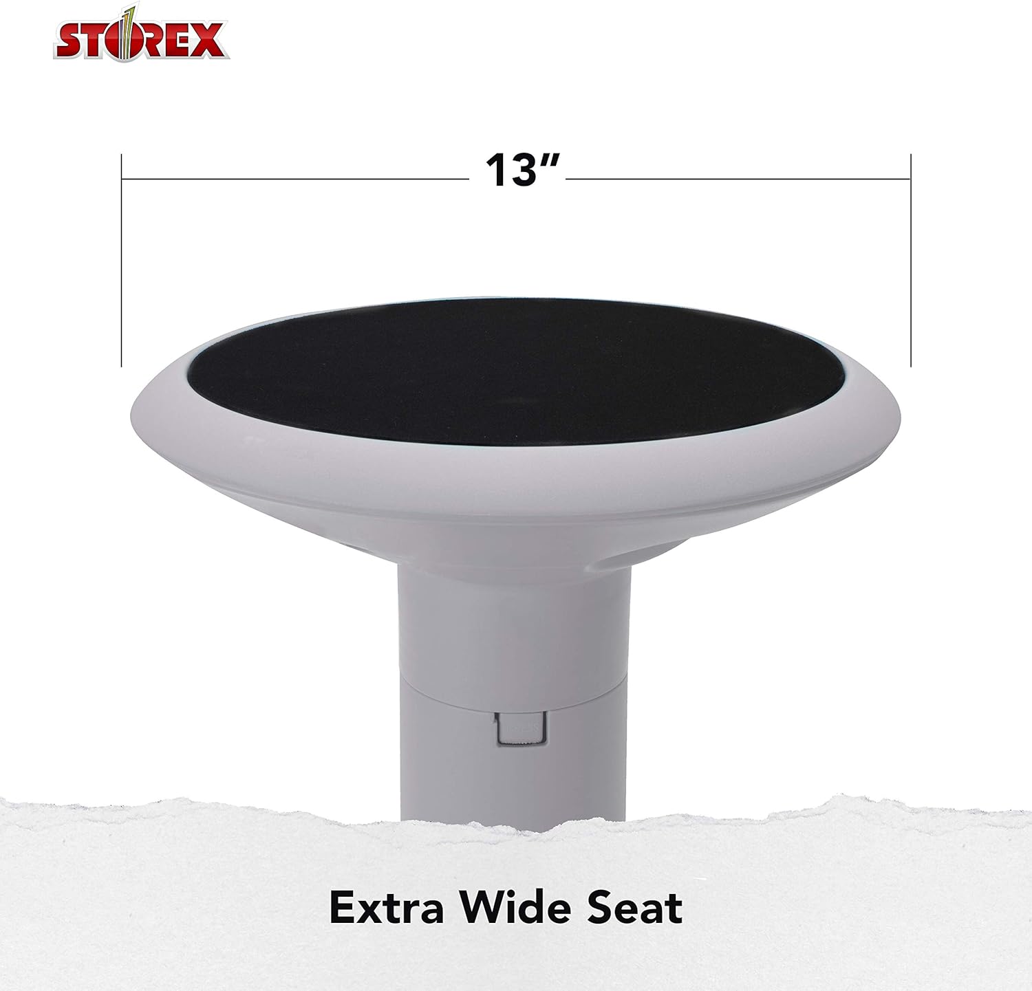 Storex Active Tilt Stool, Ergonomic Seating for Flexible Office Space and Standing Desks, Adjustable 12-24 Inch Height, Gray (00322U01C) : Office Products