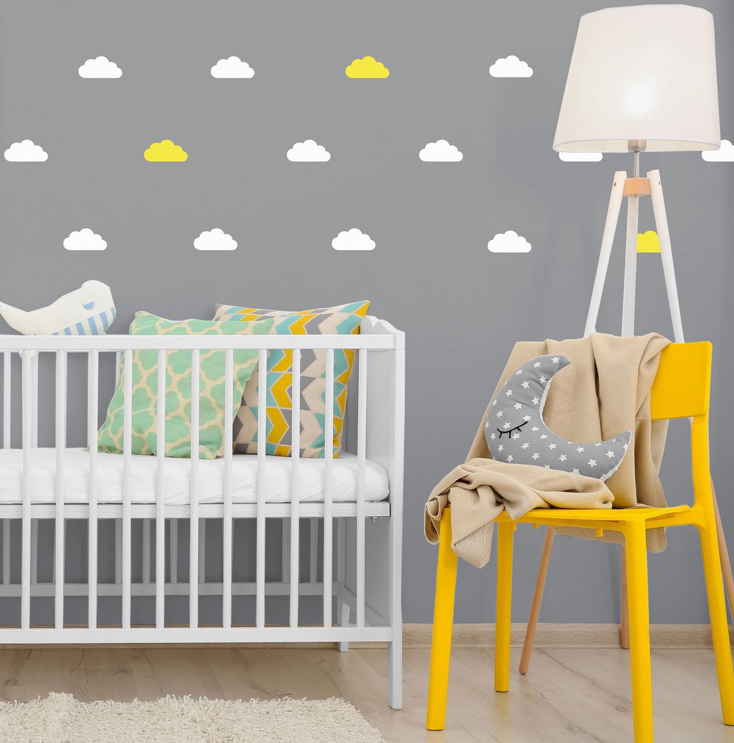 Cloud wall stickers | Mini and regular size | Lots of colours options | Perfect for a baby's nursery or child's bedroom