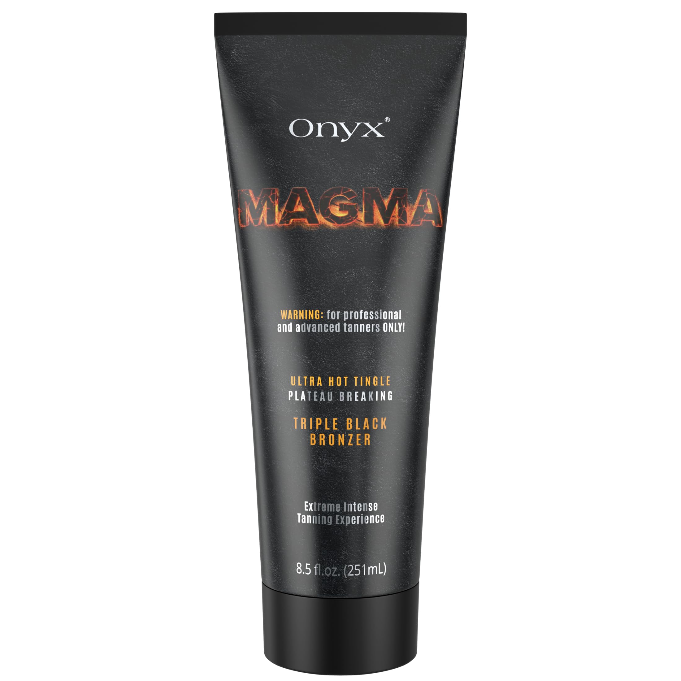 Onyx Magma Extreme Tingle Sunbed Cream for Advanced Tanners with Ultra Dark Bronzing Formula - Intense Heat for Indoor Sunbed Tanning | Experienced Users Only | 251 ml