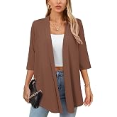 Ylhystrical Women's Lightweight Open Front Cardigans Casual Soft Drape Spring Summer Fall Cardigan S-3XL