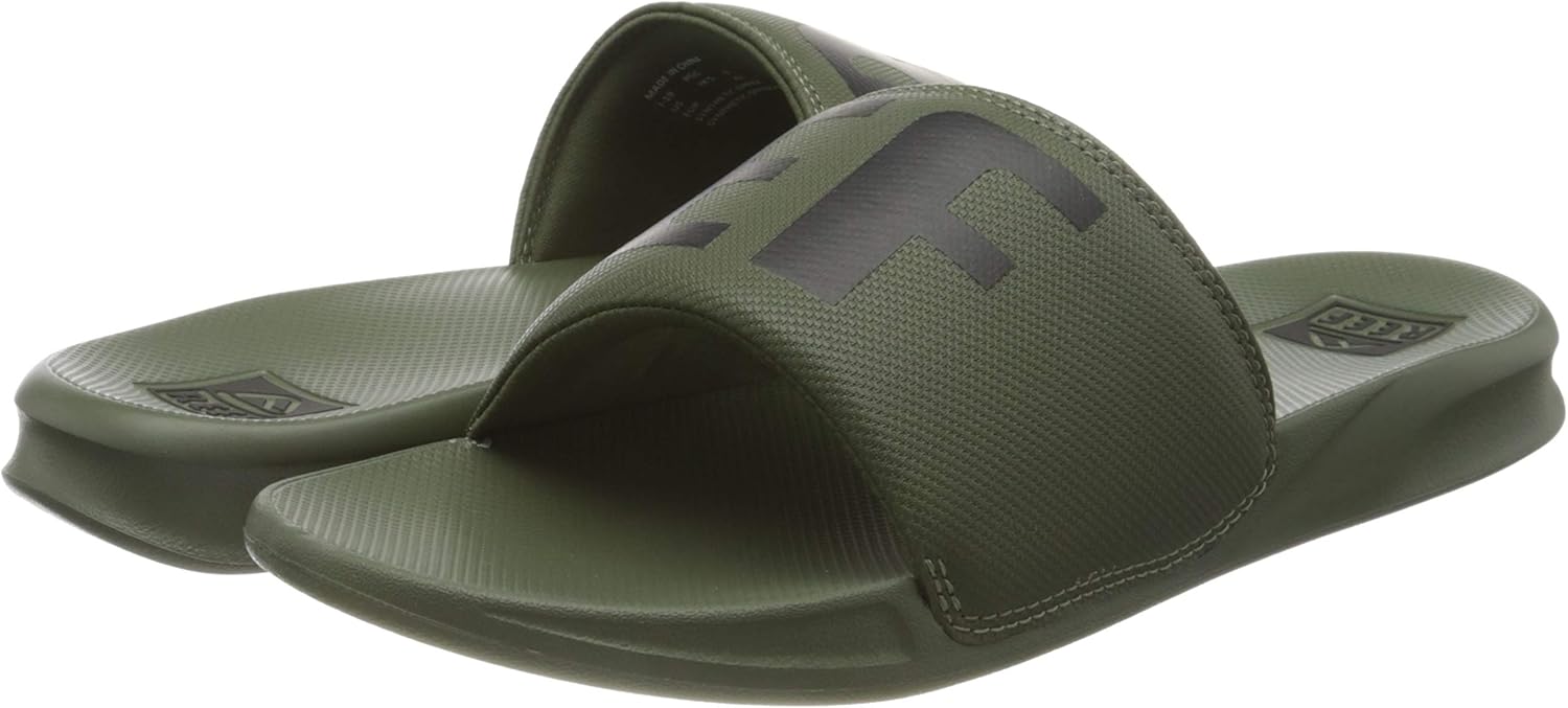 REEF Men's Flip Flop Slide Sandal, Black: Shoes