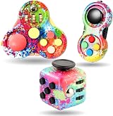 Steemjoey 3-in-1 Fidget Set Pad Cube Finger Toy Stress Relief Colour view 1