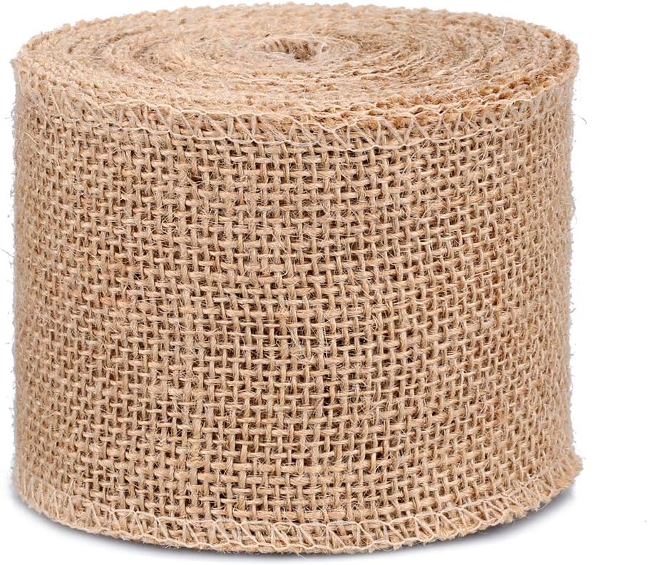 Jute Ribbon,10M Burlap Ribbon for Gift Wrapping and Crafts,Natural Ribbon,Rustic Jute Burlap