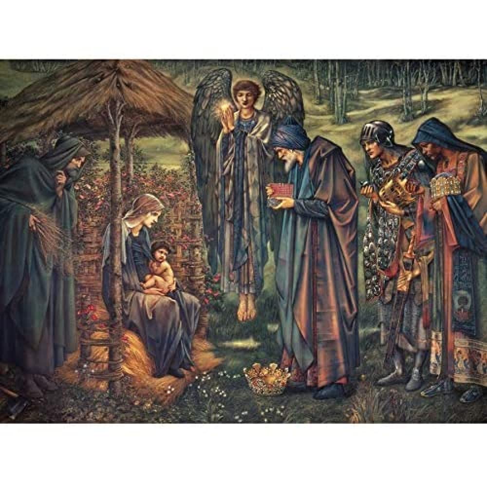 Artery8 Burne Jones Star Of Bethlehem Religious Painting Art Print Canvas Premium Wall Decor Poster Mural