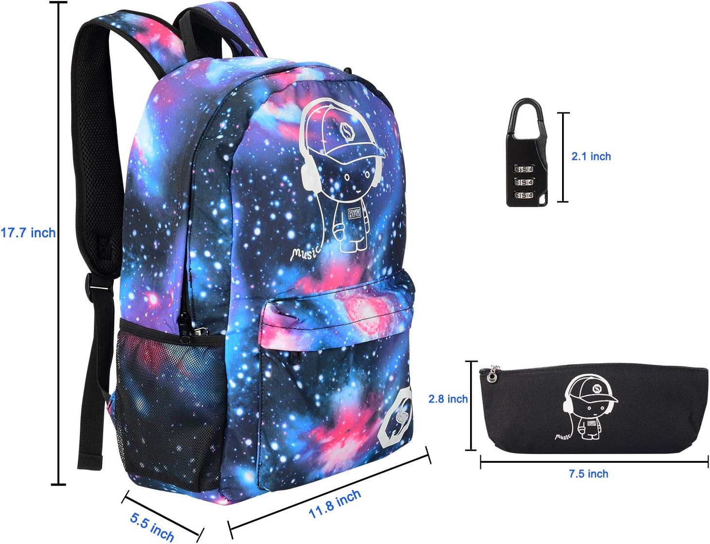 Kids Backpacks Galaxy Backpack For School Lightweight Travel Anti Theft Laptop Backpack For Boys Girls Galaxy Backpack Anime Luminous Backpack With Usb Charging Port And Lock Pencil Case Sky Blue Foretadrenaline Com Kids Backpacks Galaxy Backpack For School Lightweight Travel Anti Theft Laptop Backpack For Boys Girls Galaxy Backpack Anime Luminous Backpack With Usb Charging Port And Lock Pencil Case Sky Blue Foretadrenaline Com